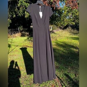 UOOZEE Black Simple 3/4 Dress
